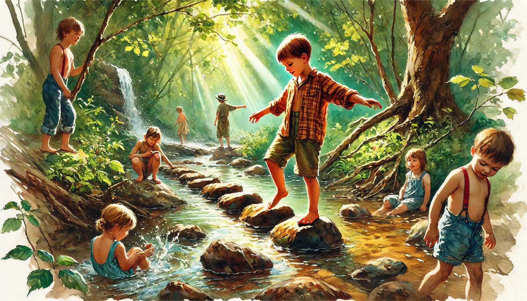 Ergebnisoffenheit: 4 Strategien für mehr Lebensfreude 1 Kinder beim Spielen am Wasser