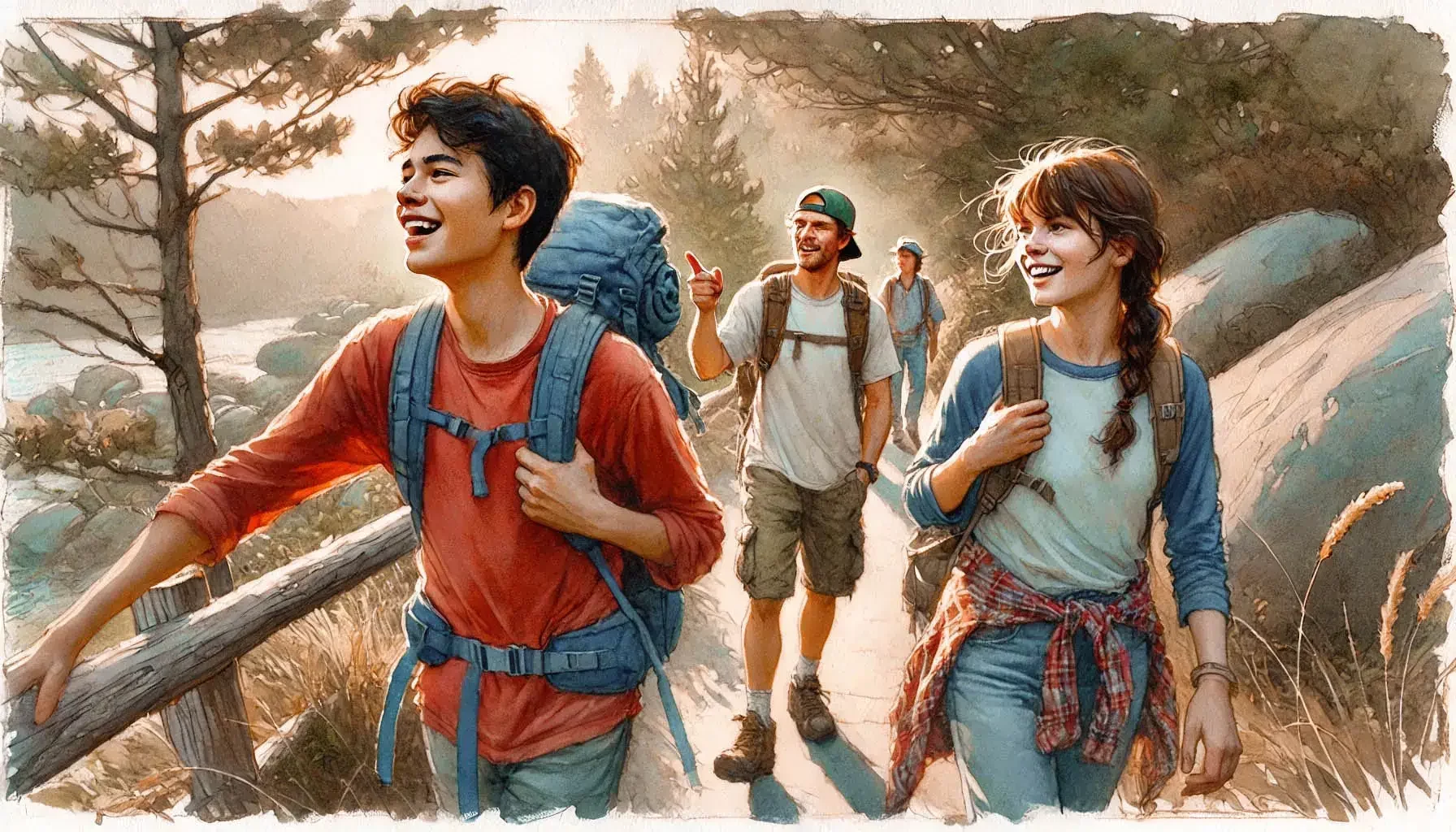 Magic Campus 1 Jugendliche beim Wandern